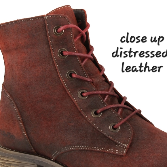 Taos Footwear Women's Combat Boots - Deep Red - Picture 14 of 16